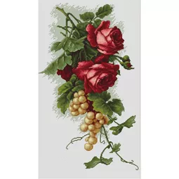 Red Roses with Grapes