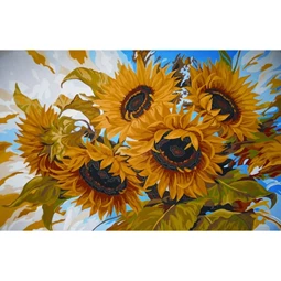 Windswept Sunflowers