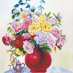 Cabbage Roses in a Vase
