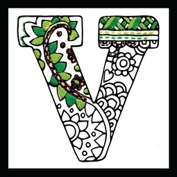 Zenbroidery - Letter V