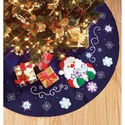 Snowflake Santa Tree Skirt