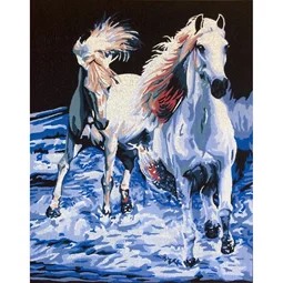 A Pair of White Horses