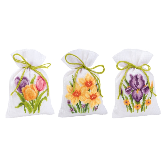 Flowers Gift Bags Set of 3