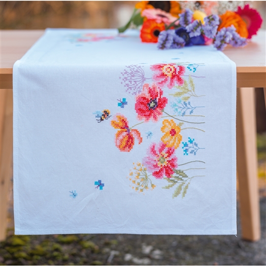 Poppies and Wildflowers Runner