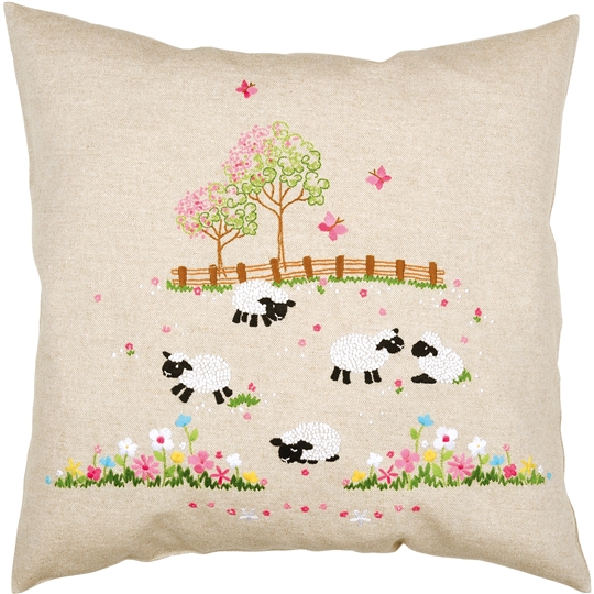 Sheep in the Meadow Cushion
