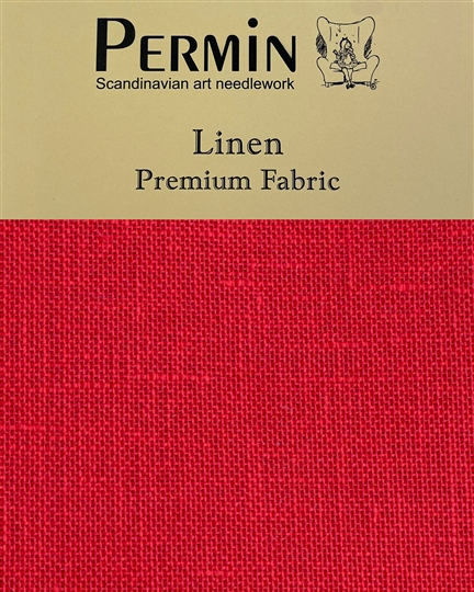 Permin 28 Count Linen - Christmas Red