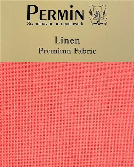 Permin 28 Count Linen - Riviera Coral